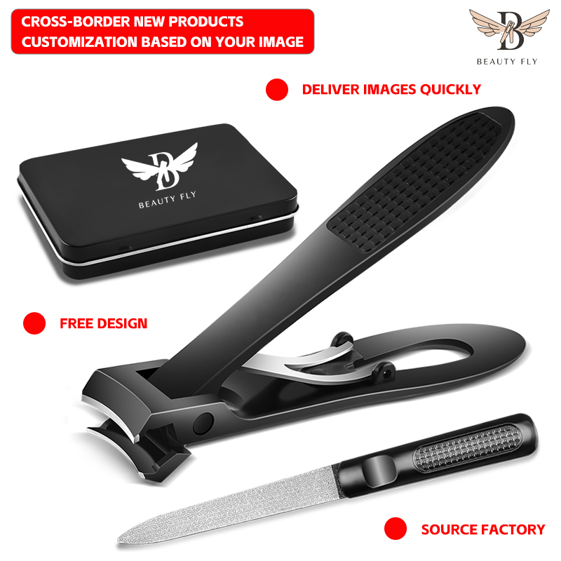 Amazon Cross - Border Stainless Steel Large - Opening Nail Clippers, Powder Die - Casting Nail Scissors, Manicure Set Beauty Tools