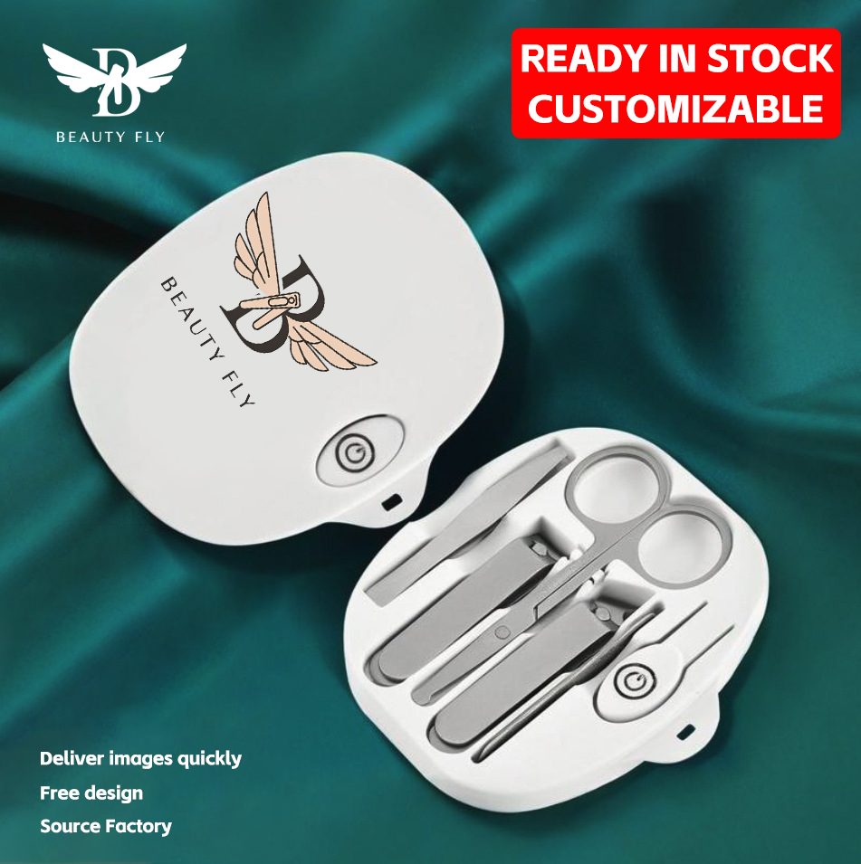 Customized nail clipper set, customized logo printing, text, QR code, manicure tool set