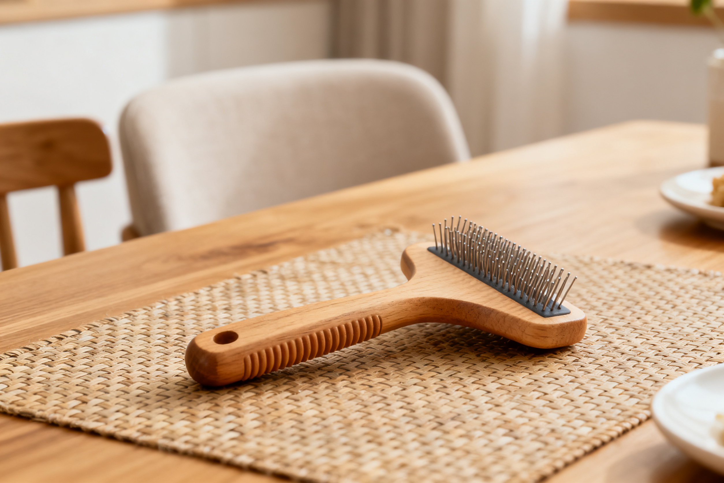 颜值即正义：原木风 + 防滑手柄，宠物梳子也能融入家居美学