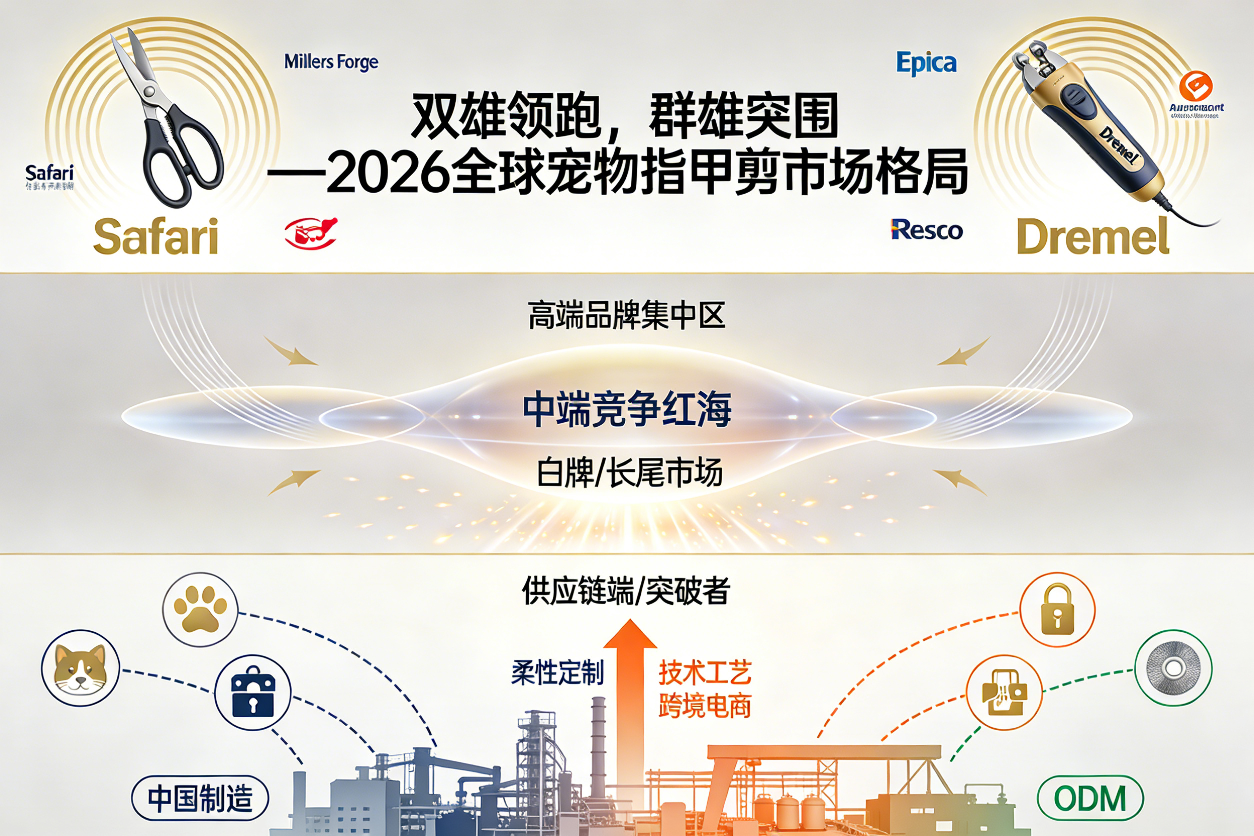 Safari、Dremel领跑，中国ODM厂商突围：2026全球宠物指甲剪市场集中度与竞争格局解析
