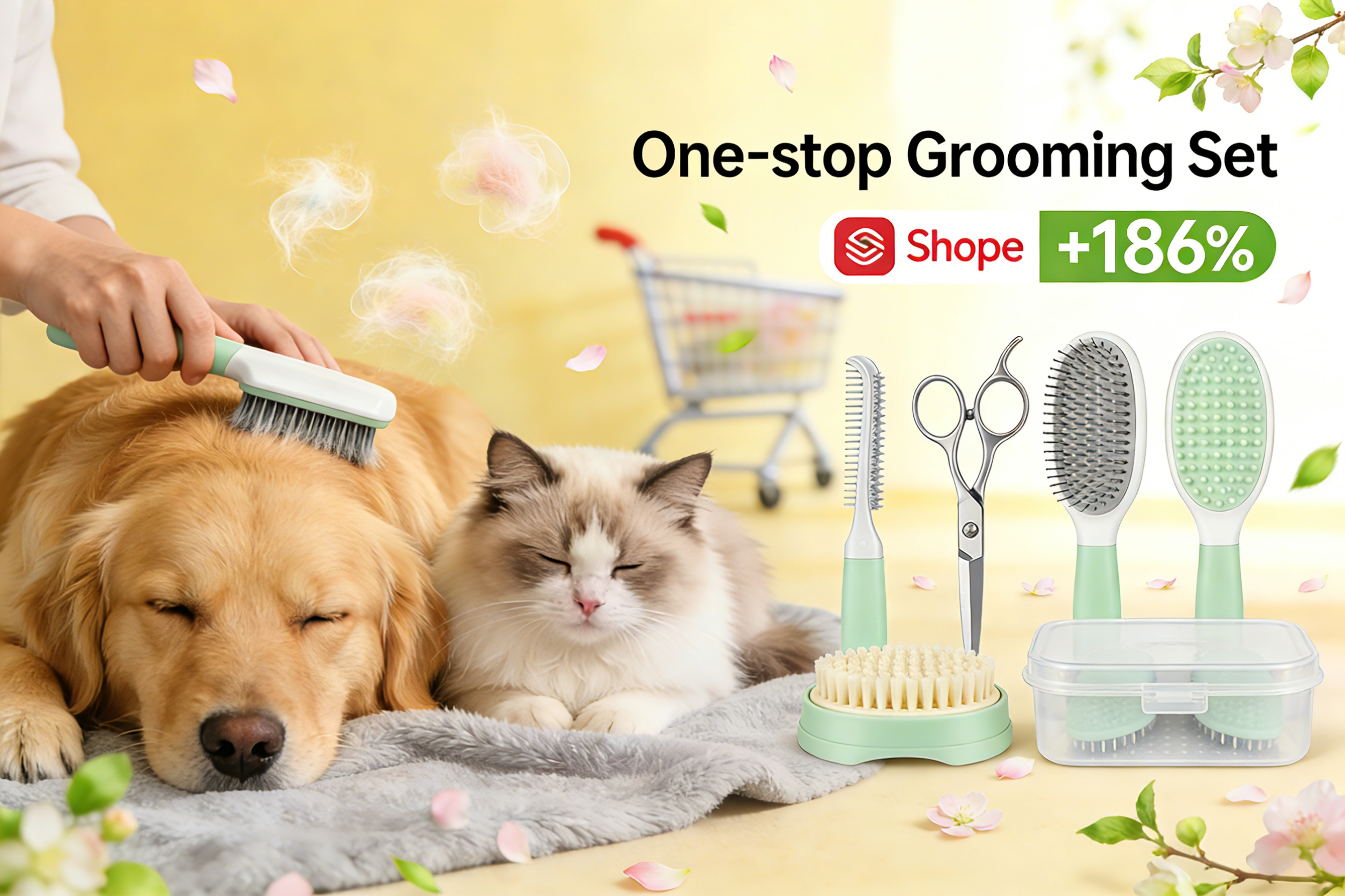 Title: Shedding Season Sparks Demand for “One-Stop Grooming” Solutions: Shopee’s Weekly Best Sellers Show 186% Surge in Pet Nail Clipper & Deshedding Comb Set Sales