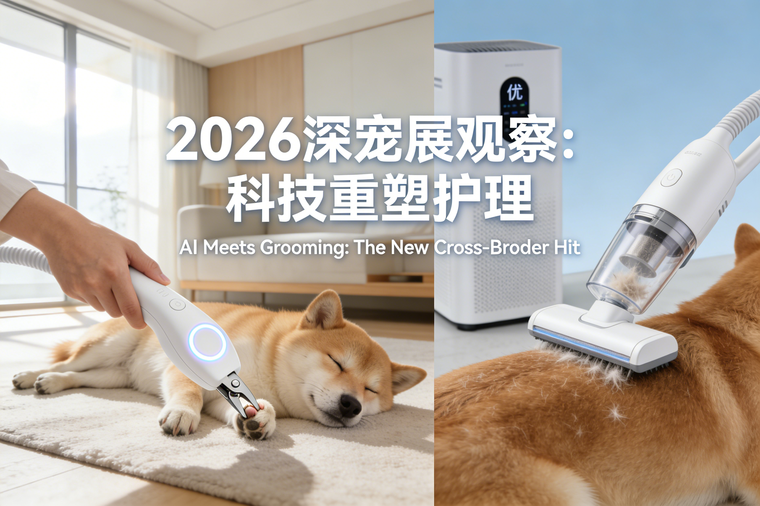 2026深宠展观察：智能AI风刮向基础护理，宠物指甲剪与梳子如何靠“科技力”抢占跨境C位？