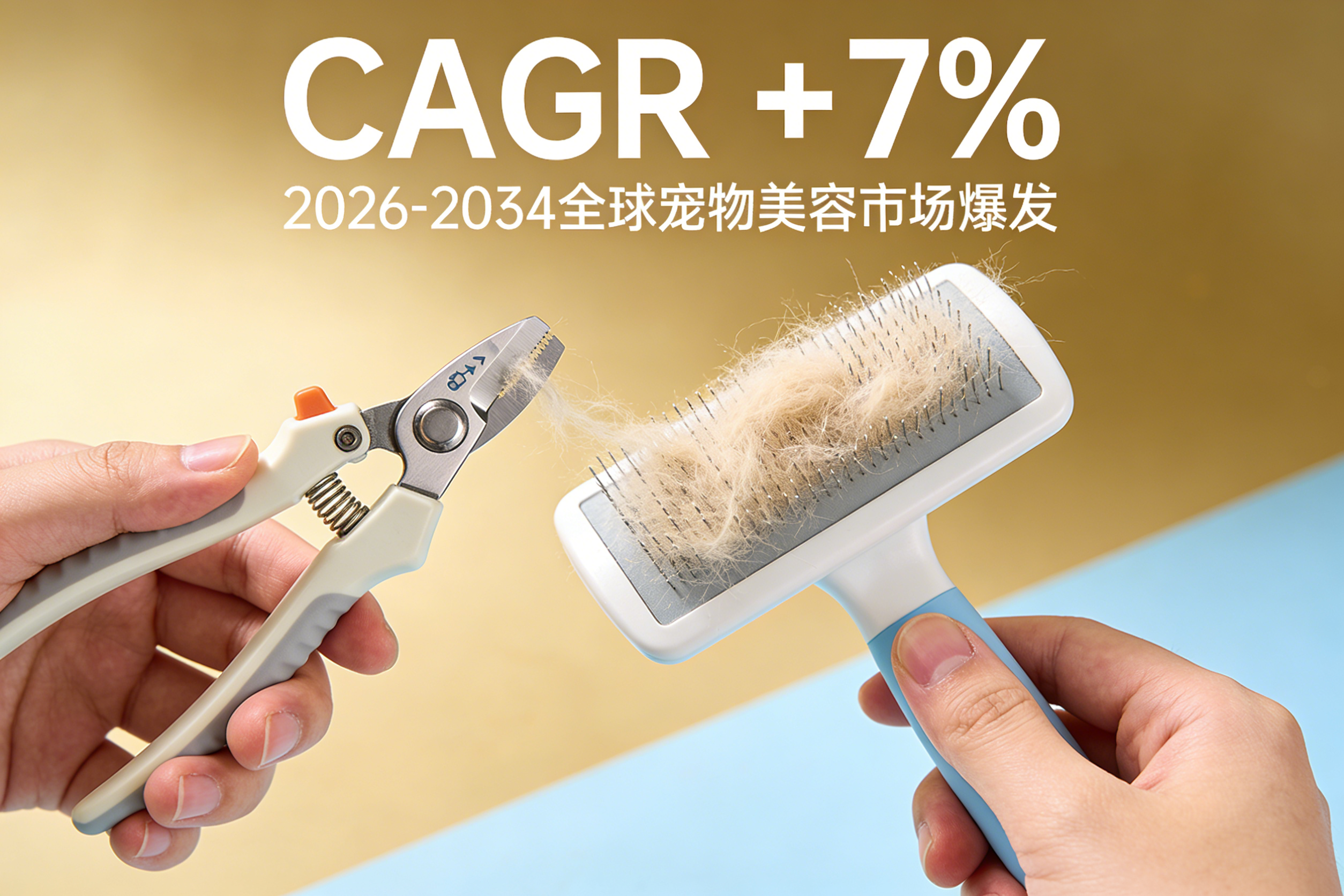 2026-2034复合年增长率超7%！跨境卖家必看：宠物指甲剪与梳子如何借“人性化”红利收割全球市场