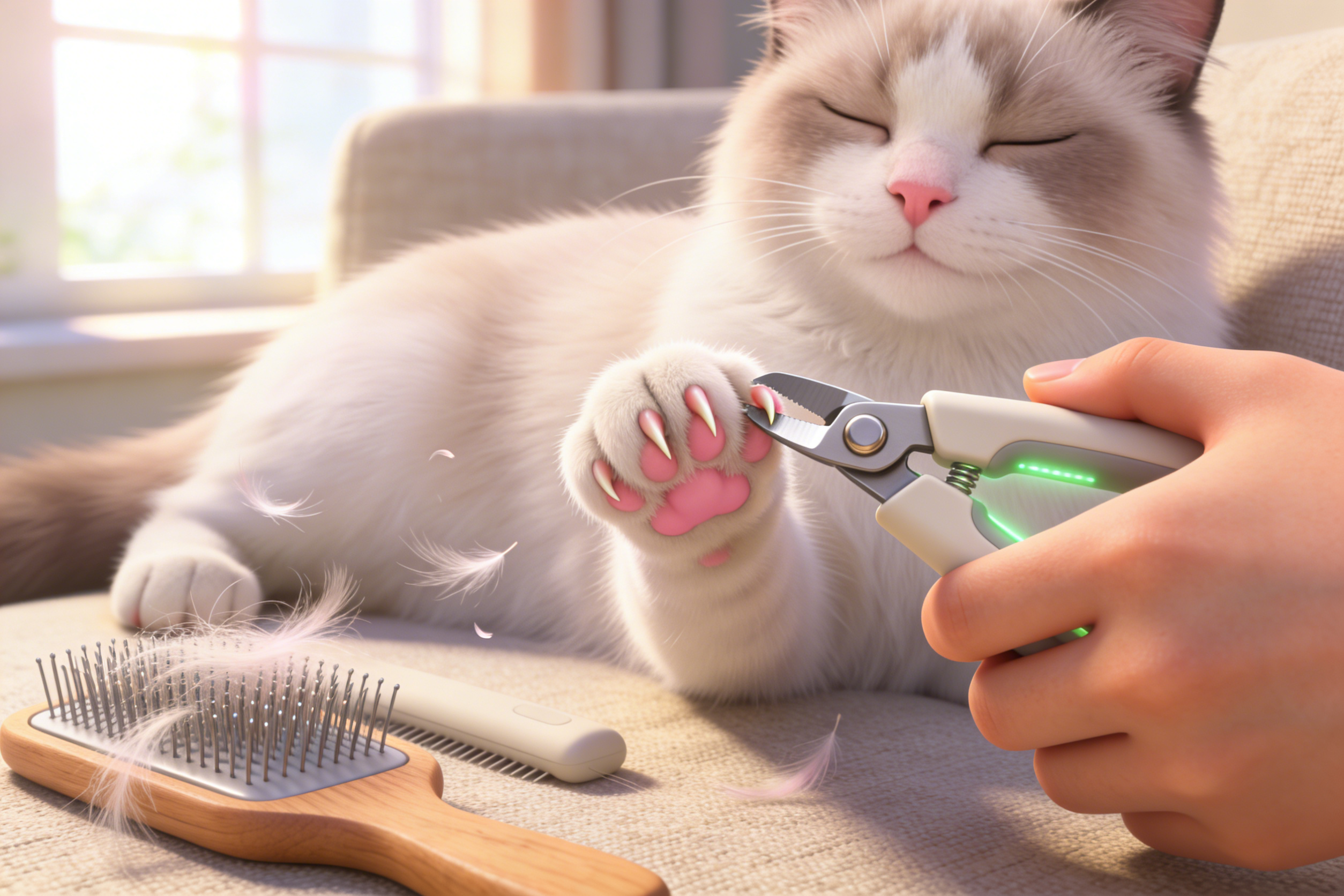 剪指甲不流血、梳毛不炸毛？2026跨境宠物护理“玄学”：一把剪刀和一把梳子，如何让猫咪自愿“伸爪”？