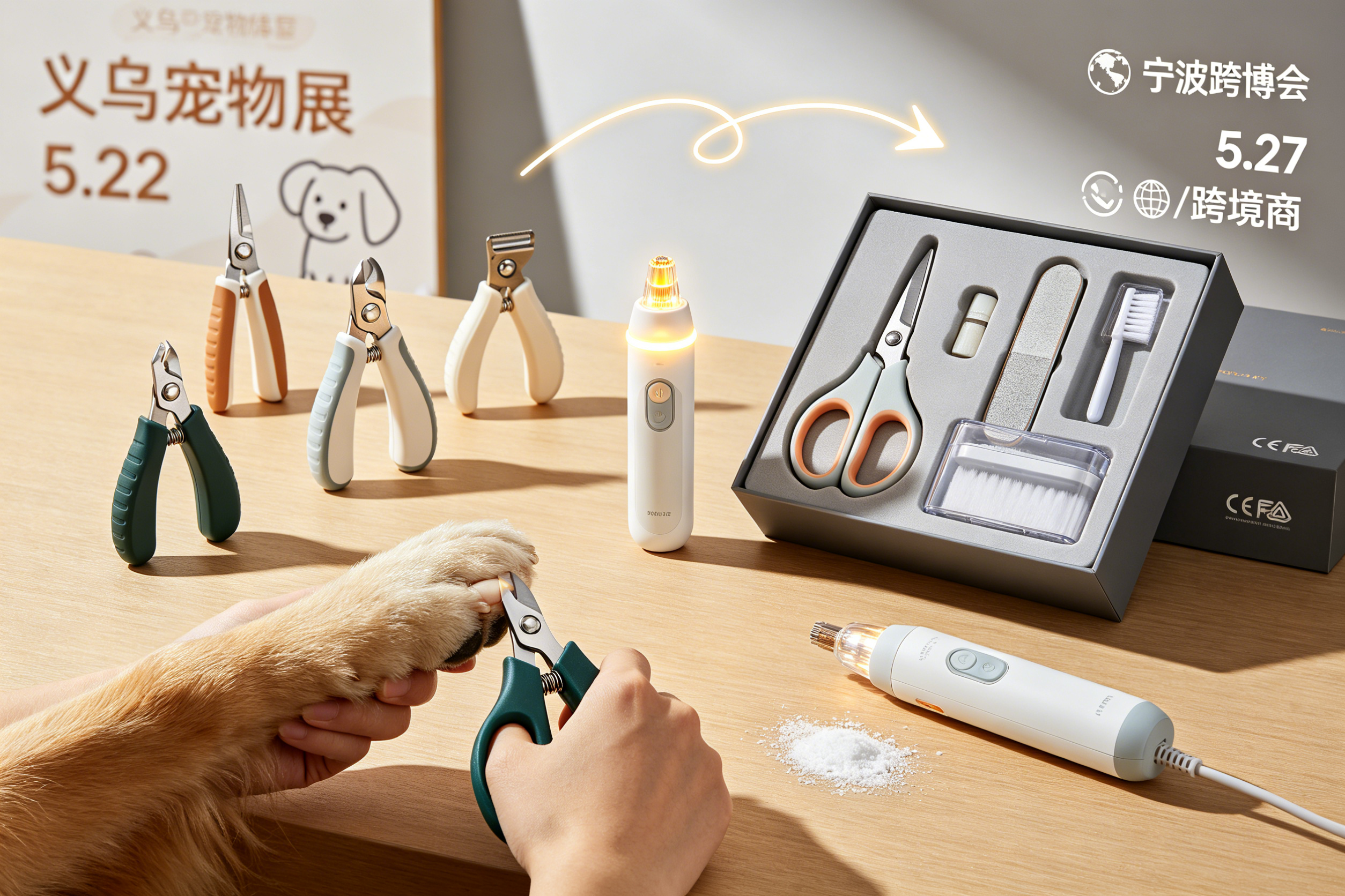 一周双展联动！5月22日义乌宠物展+5月27日宁波跨博会，宠物梳剪品类迎来“选品黄金周”