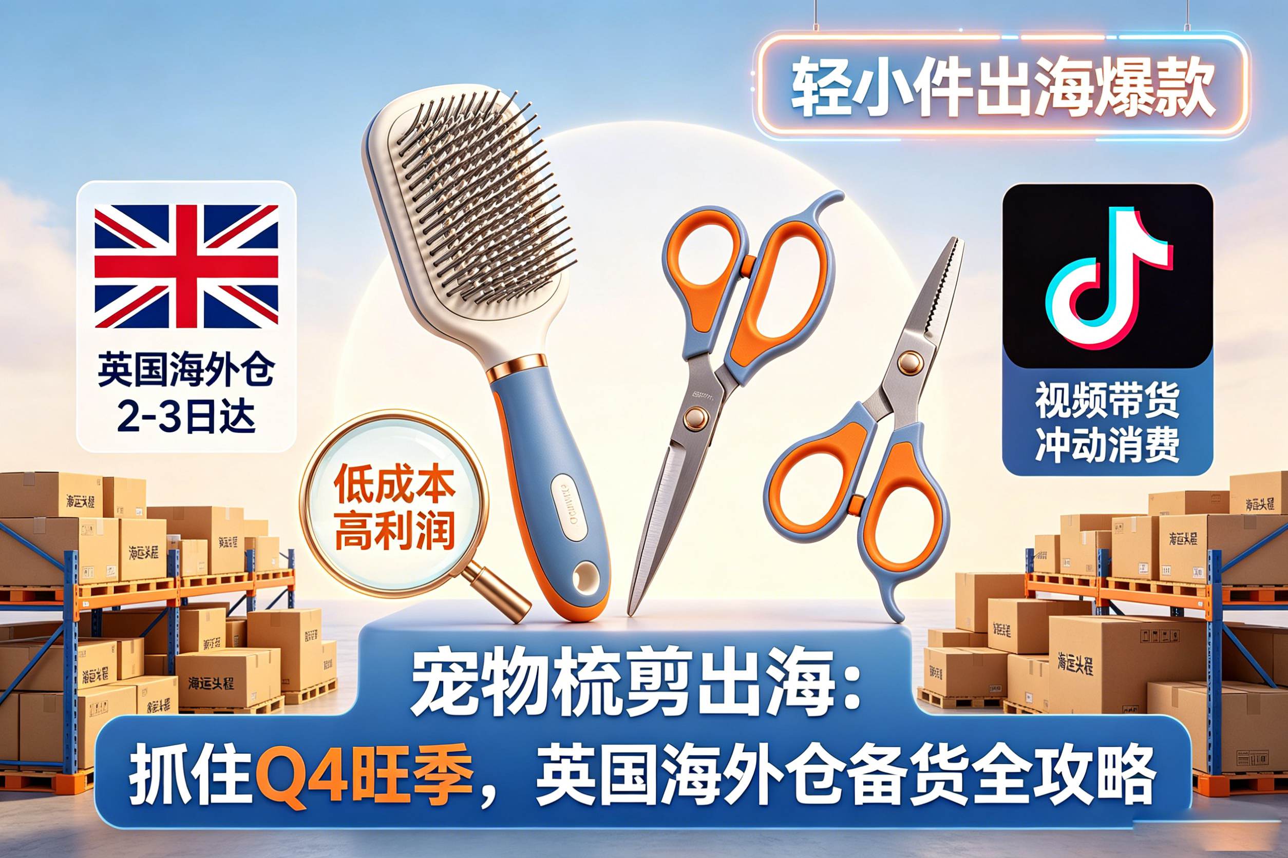 宠物梳、剪跻身“轻小件”出海爆款：英国海外仓备货指南与旺季应对策略